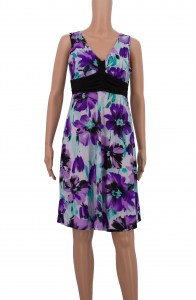 Floral printed party sleeveless summer dress